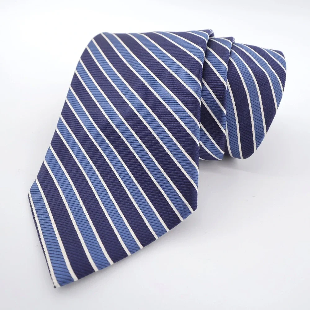 Brooks Brothers Basics Tie Striped Silk Tie Blue Mens OS